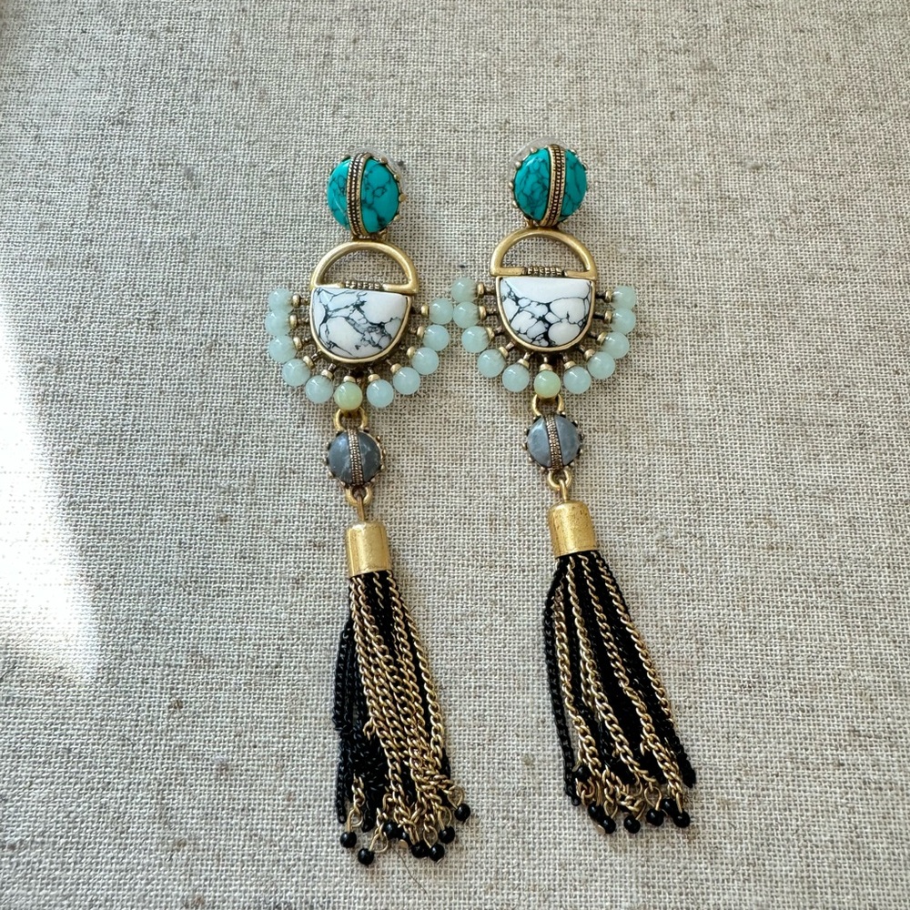 4-in-1 Turquoise Chandelier Earrings